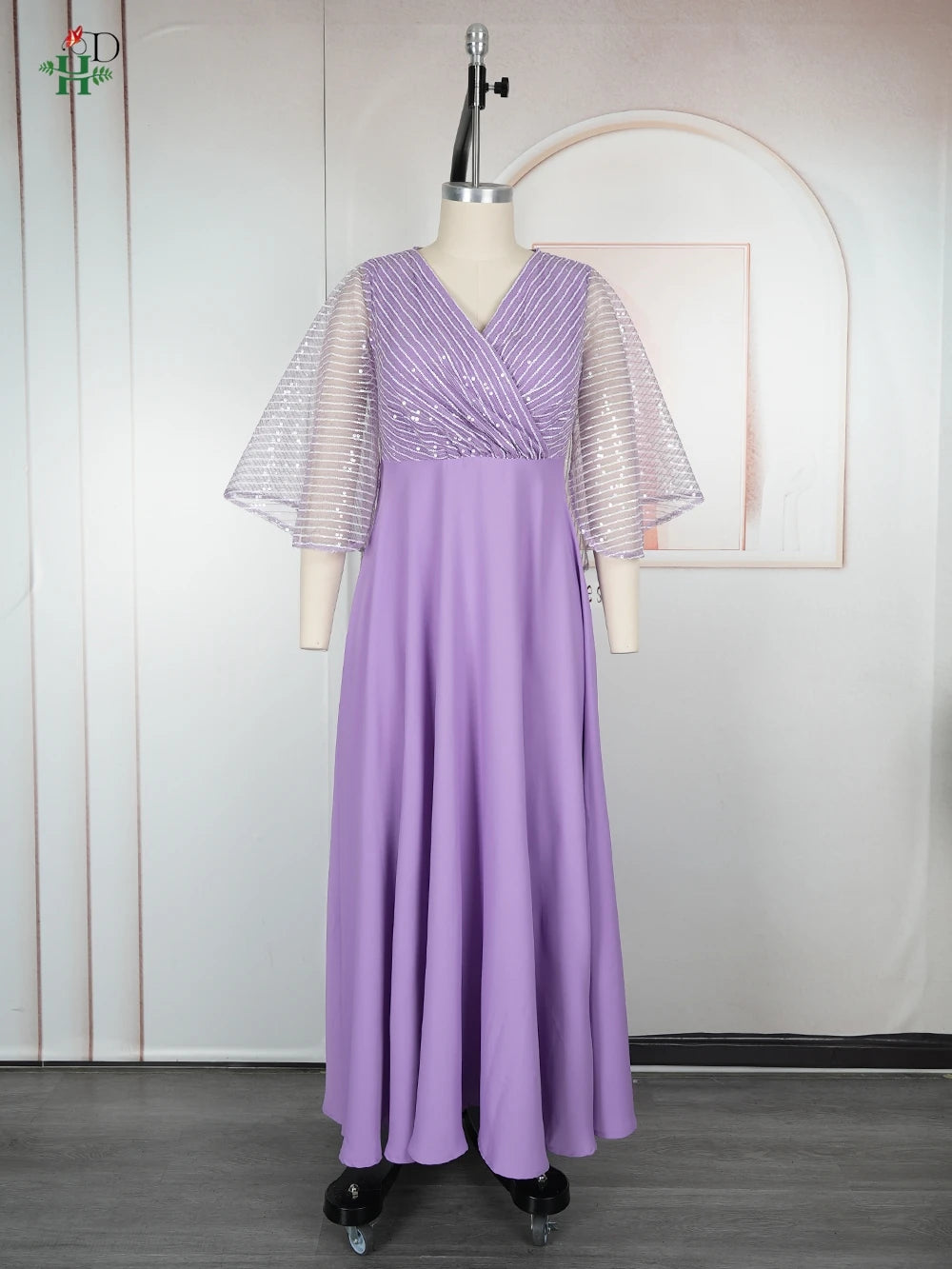 Amay H&D For African Women Plus Size Clothes Luxury Wedding Party Maxy Fashion Dresses Evening Gown Turkey Sequin Robe Dress New