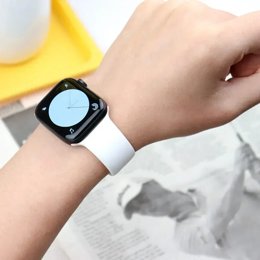 Maxy Silicone Band For Apple Watch strap 44mm 45mm 40mm 41mm 42-46mm sport bracelet iwatch series 8 7 6 5 4 9 10 11 SE-Ultra 2/3 49mm