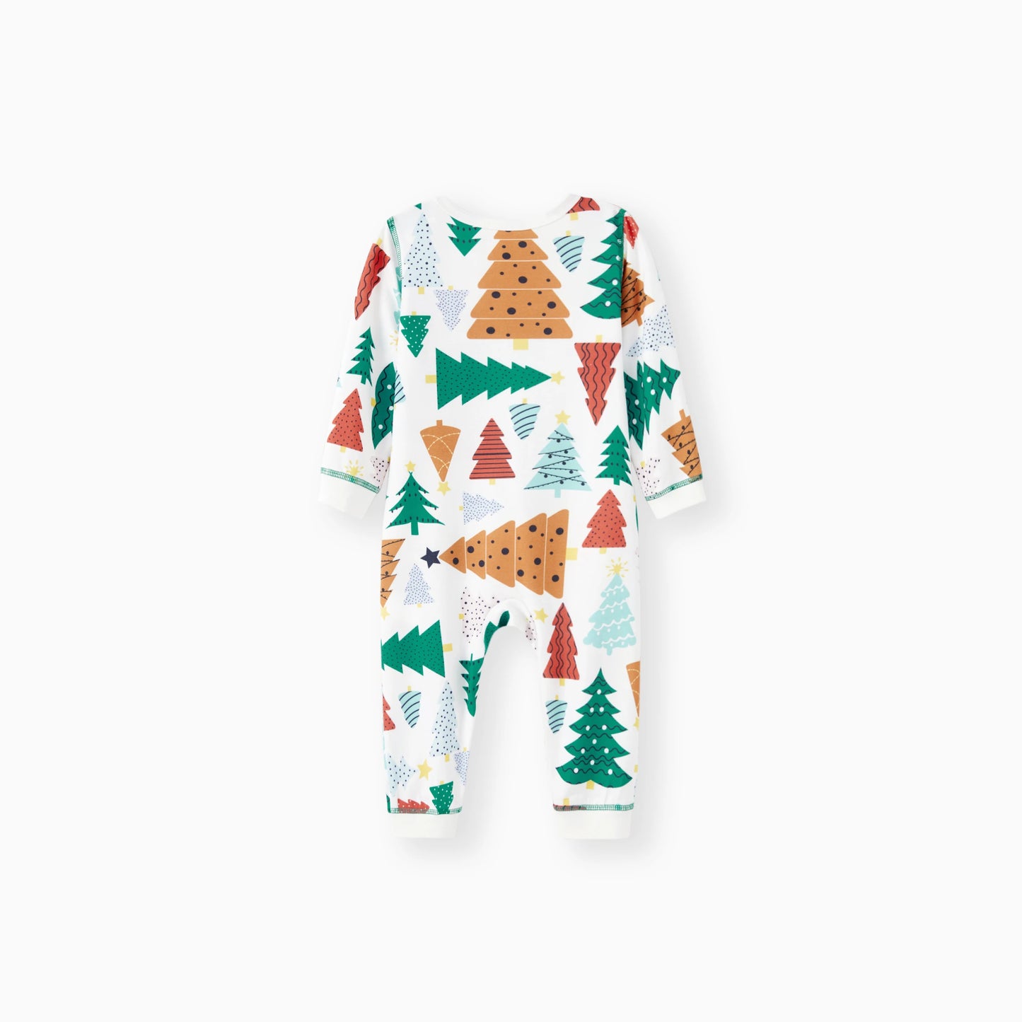 PatPat Christmas Pajamas Sets Family Matching Allover Christmas Tree Pattern Drawstring and Pockets Holiday