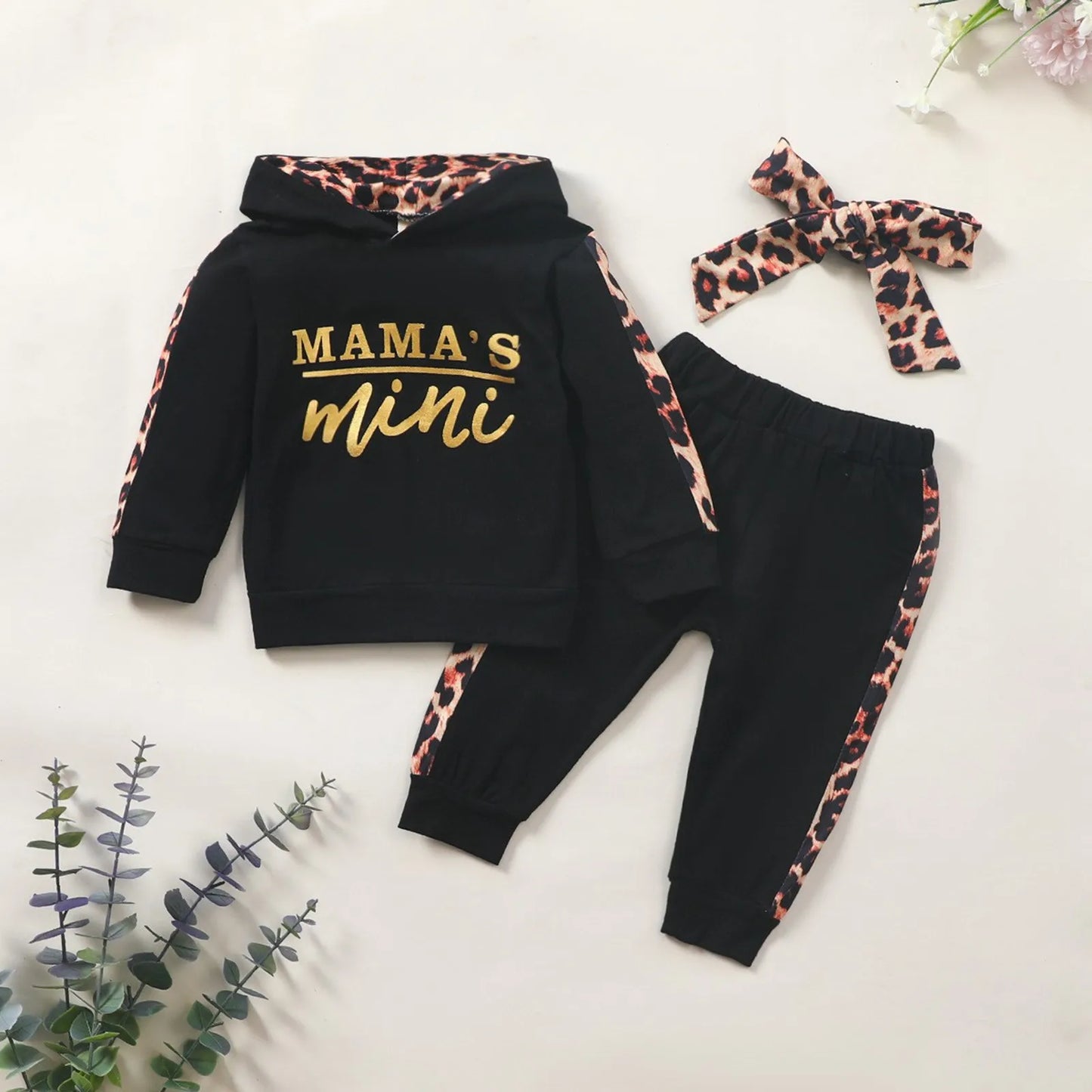 Maxy Infant Baby Girls Outfit Long Sleeve Hooded Top Matching Trousers For Newborn Toddler Baby Clothing Set Autumn Winter Sweatsuits