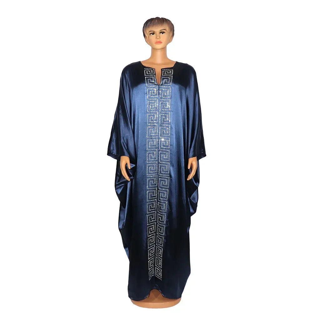 Maxy Customized Party Dresses For Women Traditional Clothing Dubai Dashiki Abaya Muslim Plus Size Bat Sleeve Maxy