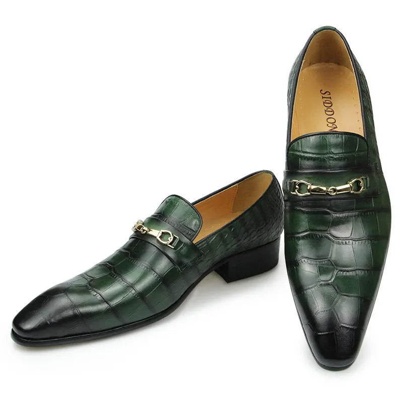 Maxy Classic Men Shoes High quality Pure Cowhide Leather Casual Formal Office Suit Match Footwear Metal Buckle Loafers for Gentlemen