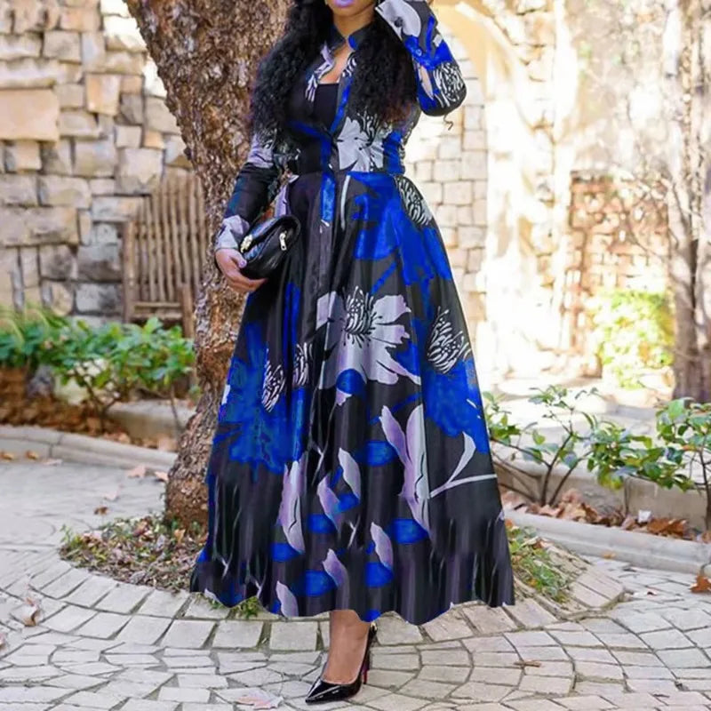 Amay Dress Ankara Dresses for Women Clothes Summer Print Dashiki Party Long Maxy Dress Plus Size Traditional Clothing