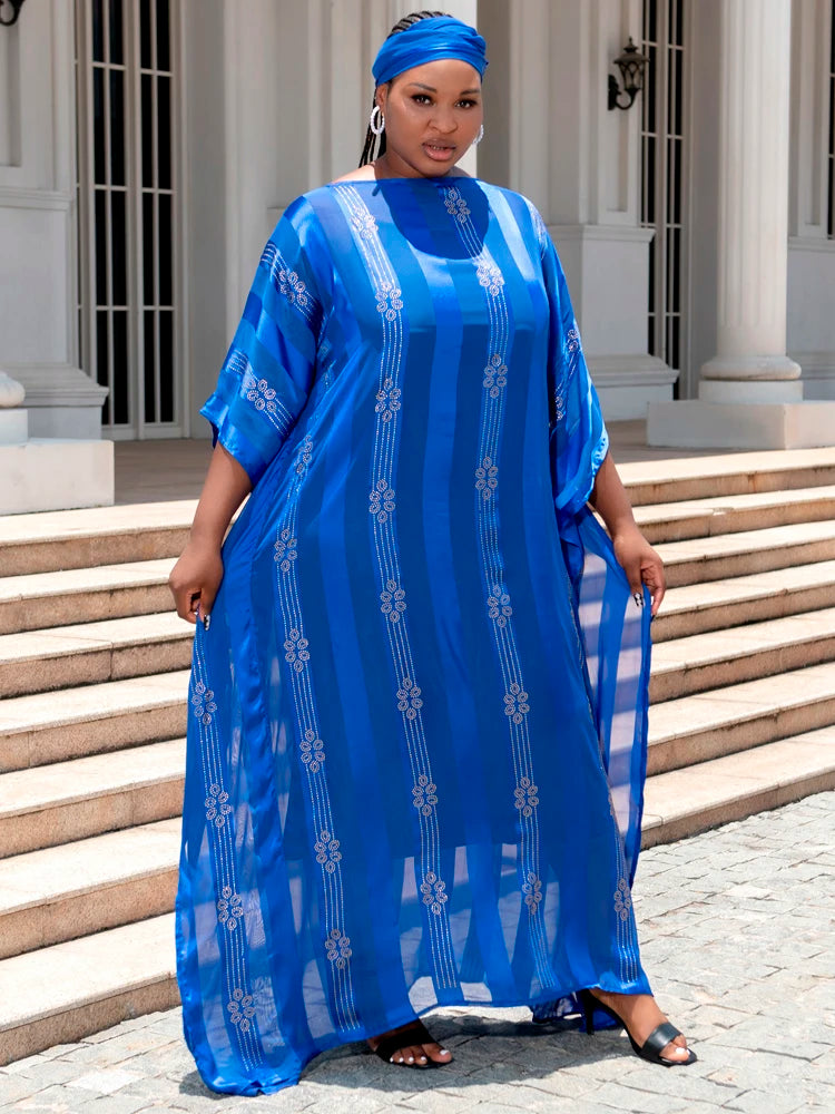 Maxy Women Party Evening Dresses African Dashiki Print Kaftans Long Robe Dubai Turkey Muslim Abayas Two Piece Set Africa Clothes