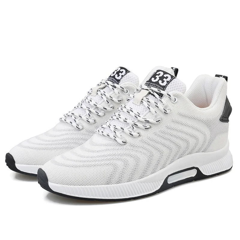 Amay Plus Size 46 Men Sneakers Elevator Shoes Summer Mesh Breathable Heightening Shoes Man Invisiable Increased 6CM Taller Shoes