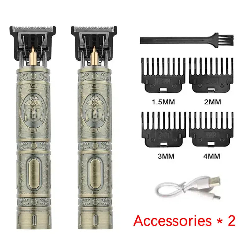 Maxy Vintage T9 Hair Clipper Beard Shaving Body Hair Trimmer Clippers Electric Men Haircut Machine 0mm Barber Shaver