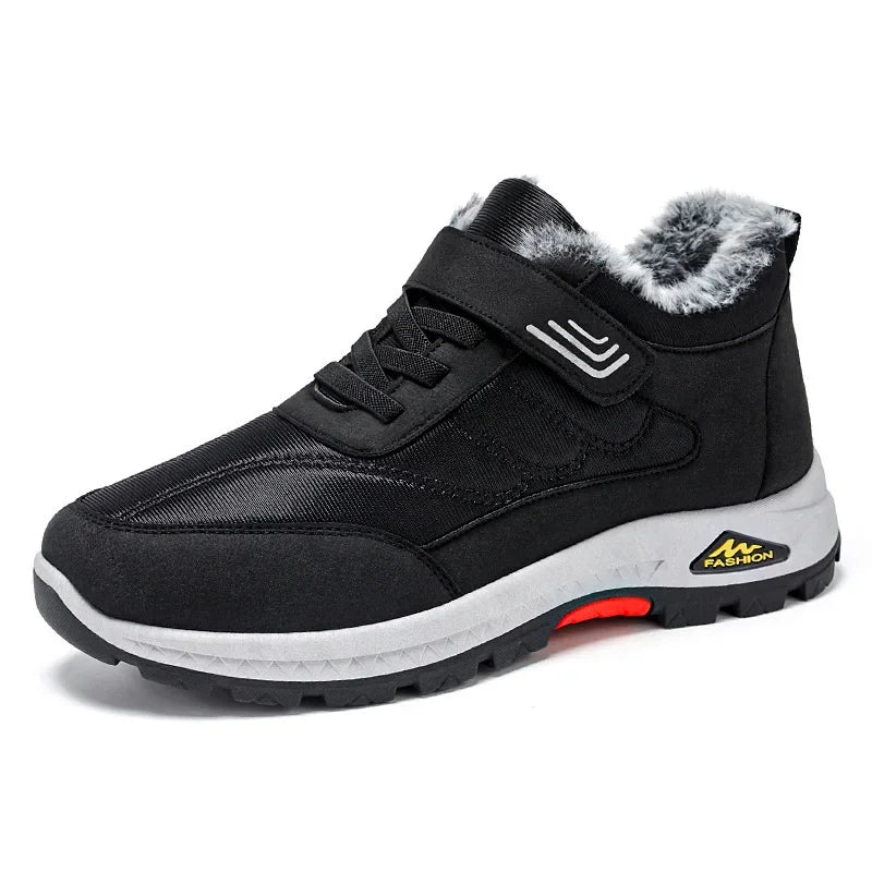 Maxy Plush Leather Waterproof Sneakers Climbing Hunting Shoes Men's Hiking Boot: Winter, Plush Leather. Waterproof. For Hunting.