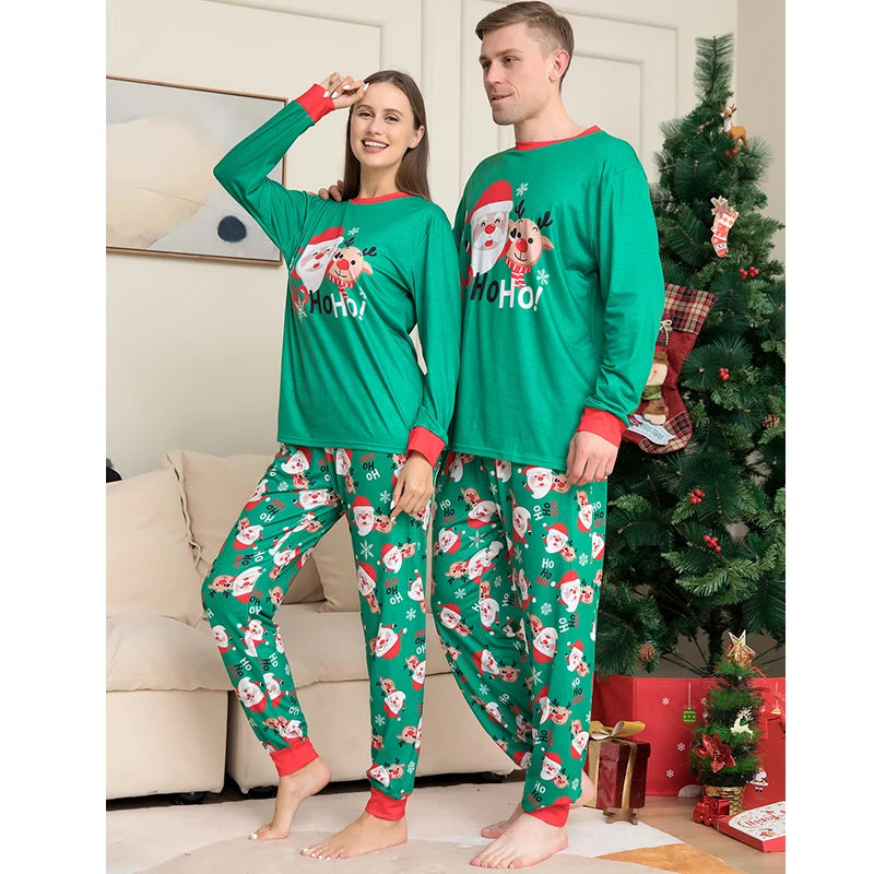 Christmas Family Pajamas Set 2024 Xmas Matching Outfit Adult Kids Women Pyjamas Clothes Mother And Daughter Father Son Sleepwear