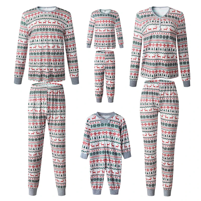 Max 2024 Family Christmas Matching Pajamas Set Xmas Adult Kids Mother And Daughter Father Son Sleepwear Baby Family Look Outfits