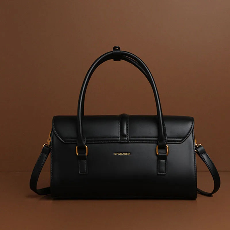 Maxy Real leather women's bag, new style, large capacity hand-held women's bag, high-quality luxury fashion mommy bag