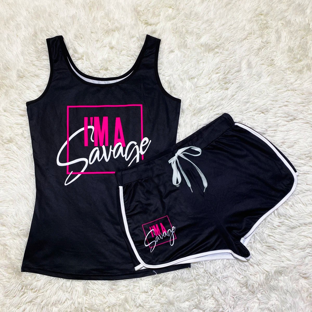 Maxy Short Sets 2 piece sets women outfit juicy Tank Top Shorts matching sets Summer Clothes Sports Fitness Workout Tracksuits