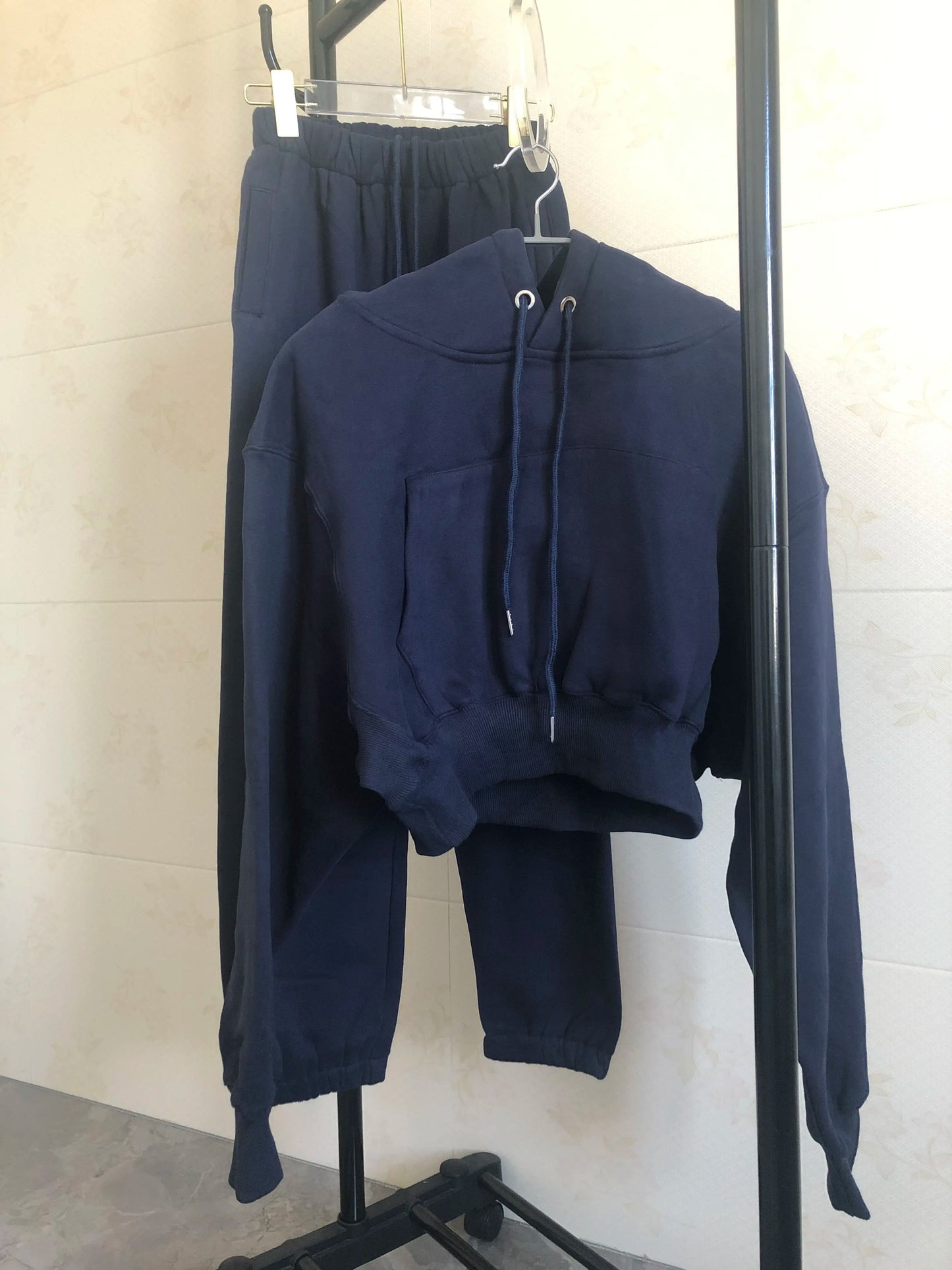 Maxy Wholesale Fleece Hoodie with Jogger Pant Sweat Suit Fall Winter 2 Piece Set Tracksuit Women Sports Outfit Two Piece Solid Casual