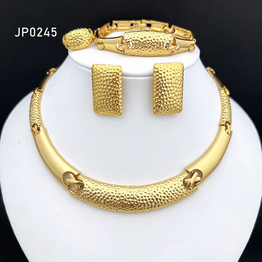 New Maxy Women Jewelry Set of 4 Quality Luxury Design Fashion Necklace Earrings Ring Bracelet Wedding Party Gift