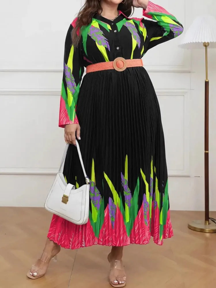 Amay Dresses for Women Elegant Polyester New Muslim Fashion Abayas Dashiki Robe Kaftan Long Sleeve Dress Turkish Africa