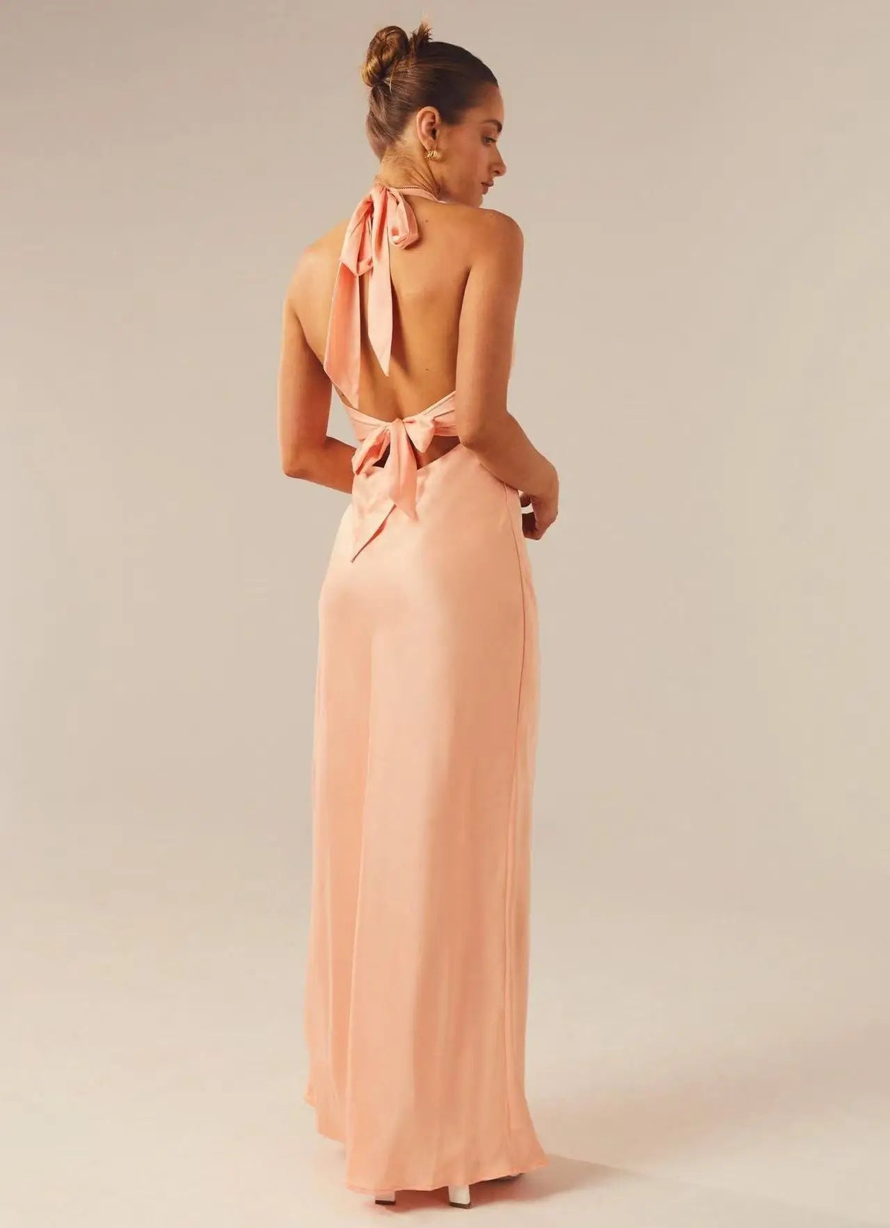 Maxy Sega Satin Bridesmaid Dress Long Length Formal Wrap Sexy Bridesmaid Dress Evening Dress Wedding Cocktail Dresses