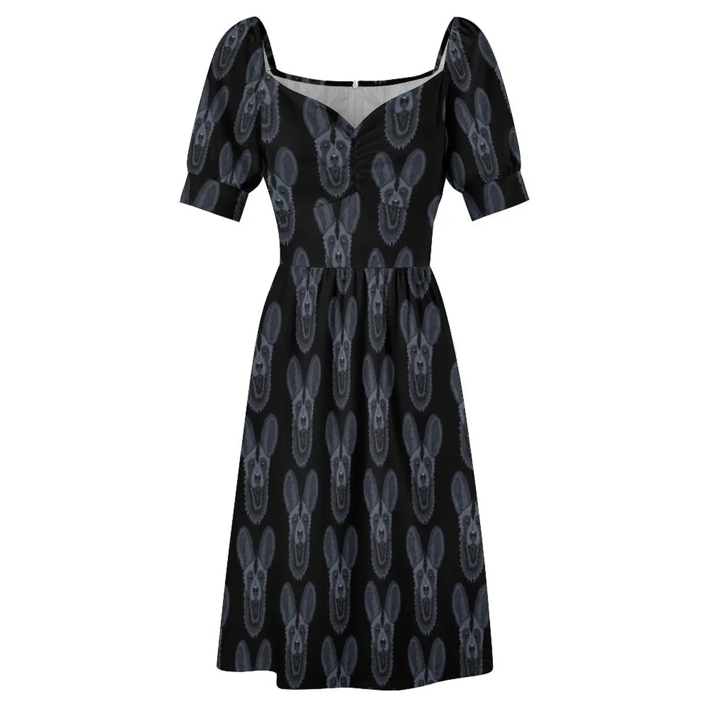Amay Wild Dog - Blue Short-Sleeved Dress summer outfits for women chic and elegant evening dress