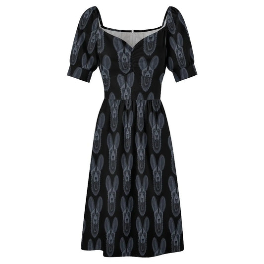 Amay Wild Dog - Blue Short-Sleeved Dress summer outfits for women chic and elegant evening dress