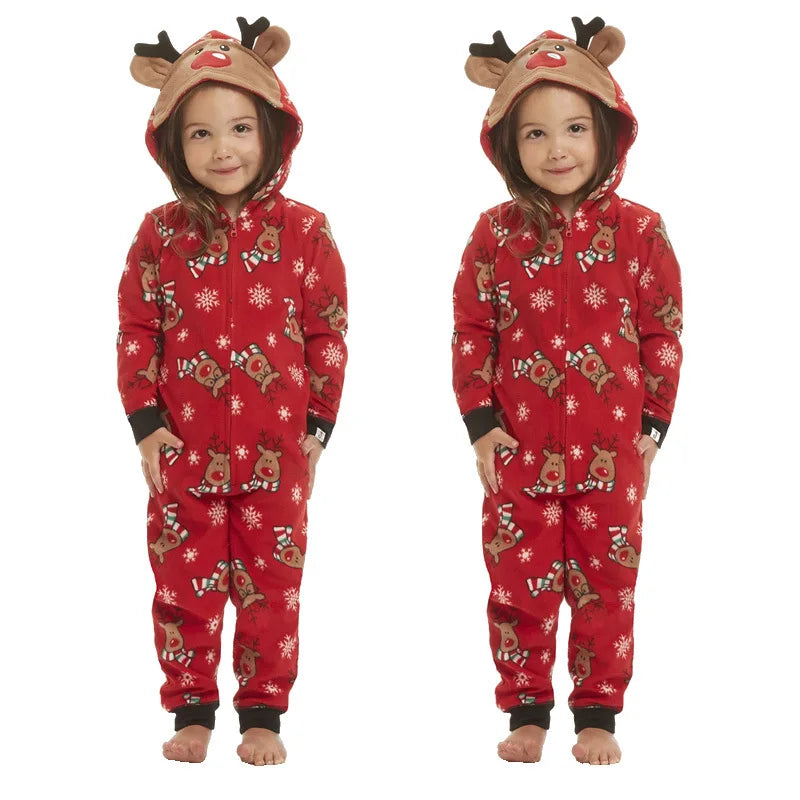 Maxy Christmas Family Matching Rompers Adult Kid Baby Family Matching Outfits Pajamas Xmas Deer Family Look Matching Jumpsuits