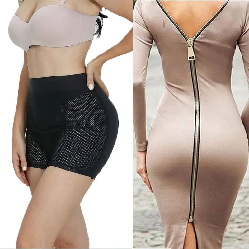 Maxy Booty Enhancement Body Shaper Panties Tummy Control Breathable Little Hole Buttock Enhance Butt Lifter Shapewear Boyshort