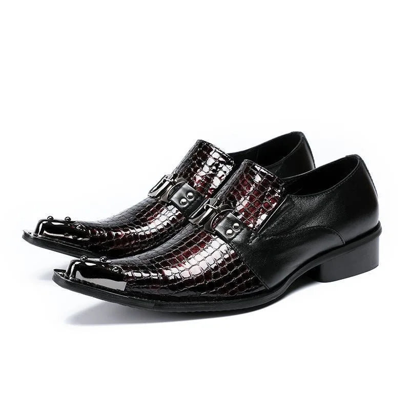 Amay Men leather original Italian Classic Blue penny loafer shoes Red Dress Shoes Wedding Shoes Men Formal Flats big