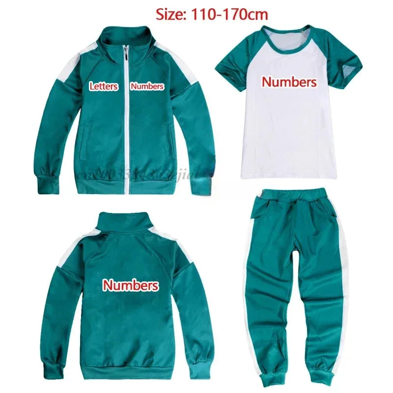 Maxy New Squid Teenagers Sportswear Sweatshirt Player 456 Cosplay Costume 230 Thanos Tracksuit Jacket T-shirt Pant ★❤♡★