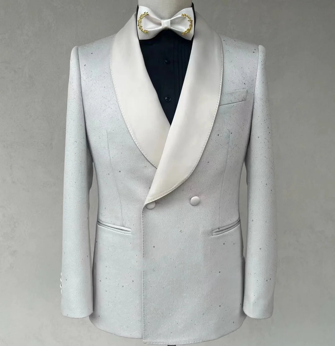 Visco Custom Latest Design Fashion double breasted Wedding for Suits Men's Formal sequins Blazers Party