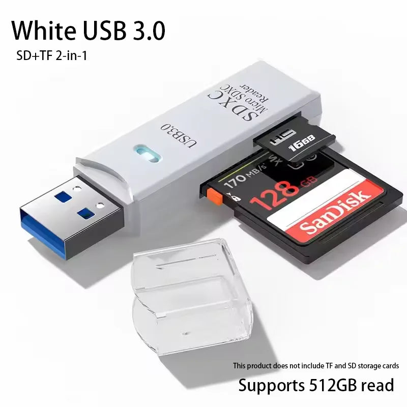 Maxy 2-in-1 Multi Functional USB 3.0 Card ReaderMicro SD TFMemoryCardReaderUSBFlashDrive CardreaderAdapter For PCLaptops Accessories