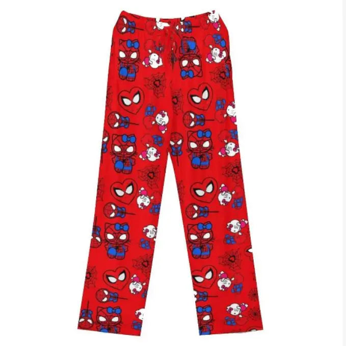 Maxy Spring Autumn Thin Hello Kitty Printed Women's Pajama Pants Summer Popular Loose Casual Pants Cartoon Home Casual Walking Pants
