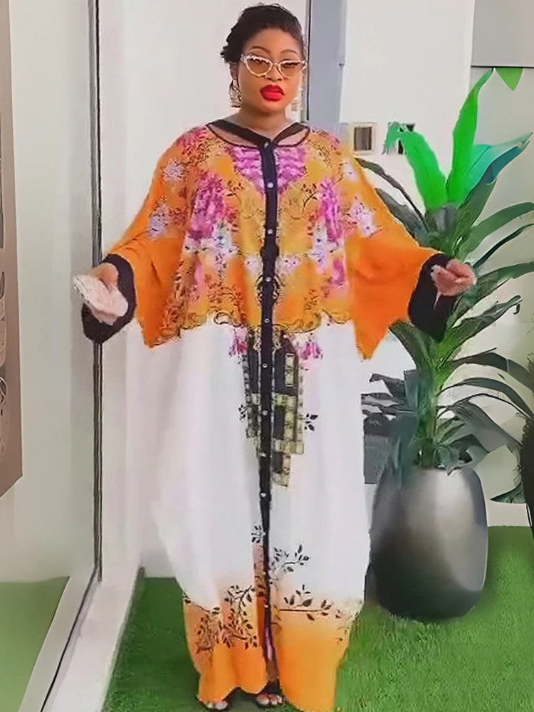 Amay Wedding Party Traditional Chiffon Dresses Dubai African Women Dashiki Outfits Loose Boubou Elegant Ladies Clothing Maxy Robes