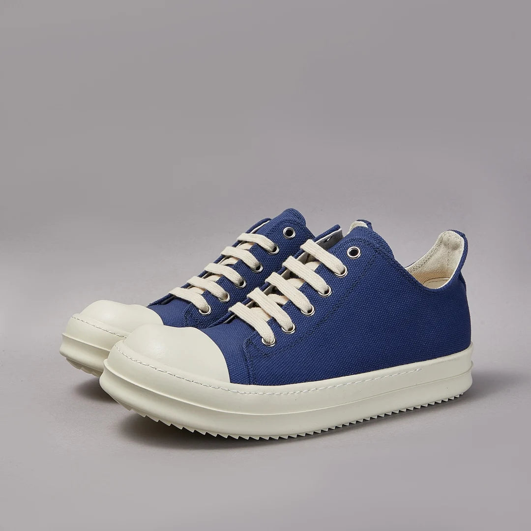 Maxy Ricks Luxury Design Canvas Blue Casual Shoes for Women Owens Causal Shoes for Men Owens Women Low-top Flat Sneakers Men Sneakers