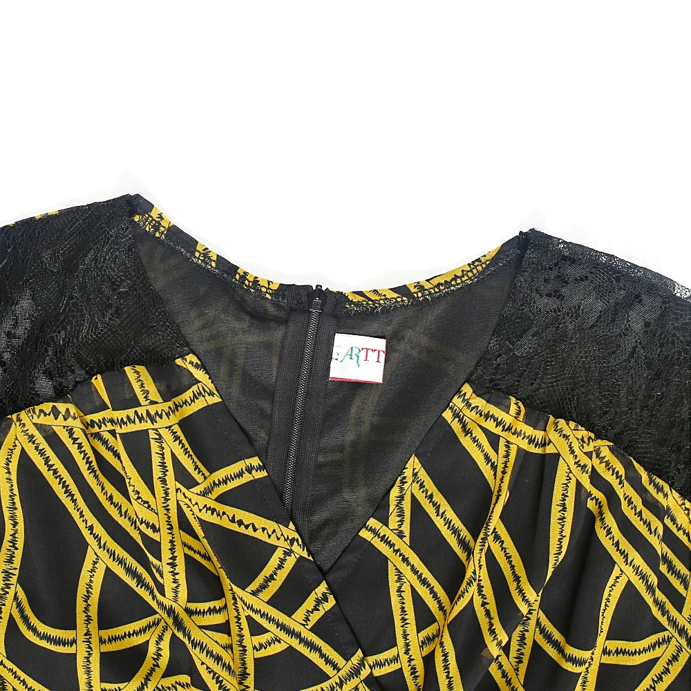 Maxy Plus Size African Party Dresses for Women New Fashion Dashiki Ankara Print Wedding Gowns Elegant Turkey Muslim Maxy Dress