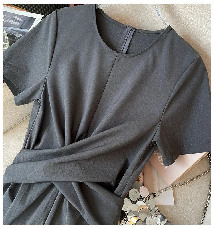 Maxy Elegant Vintage Elegant Criss-Cross Loose Evening High Street Plus Size Clothing Long dress women clothing