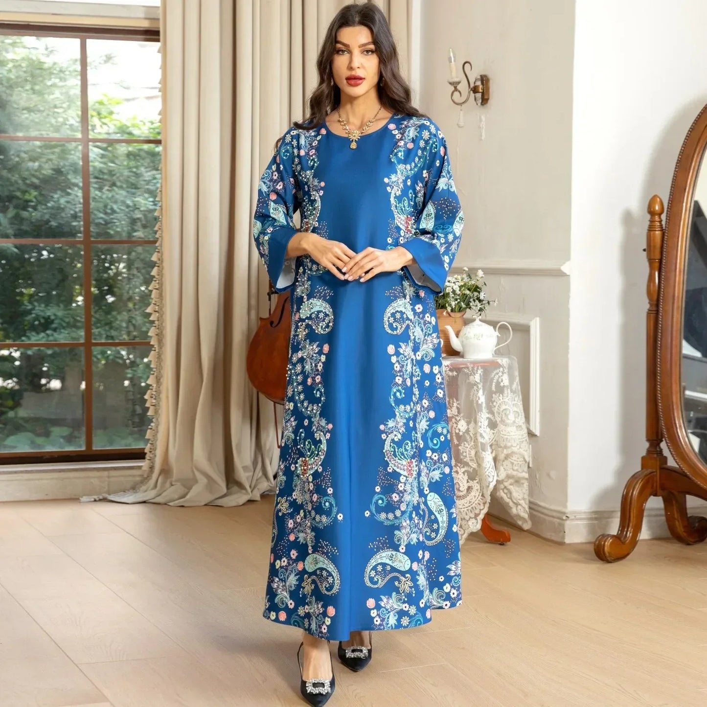 Amay For Women Dubai Luxury African Muslim Fashion Dress Caftan Marocain Evening Party Dresses Boubou Robe Djellaba Femme