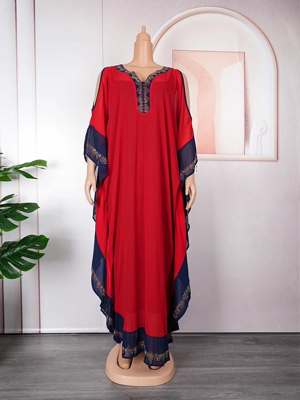 MD Dubai African Chiffon Abaya Dresses Women Plus Size Two Pieces Set Clothing Wedding Party Robe Ankara Dashiki Kaftan Boubou