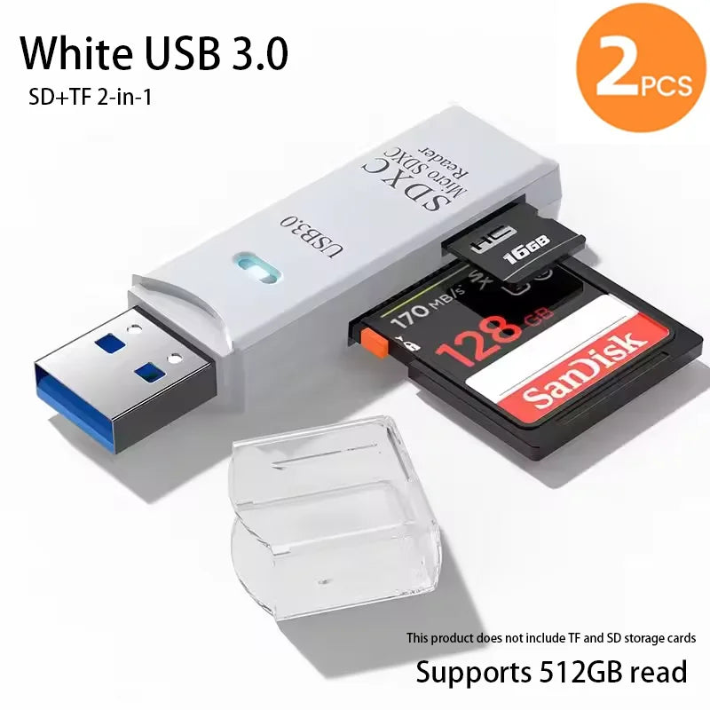 Maxy 2-in-1 Multi Functional USB 3.0 Card ReaderMicro SD TFMemoryCardReaderUSBFlashDrive CardreaderAdapter For PCLaptops Accessories