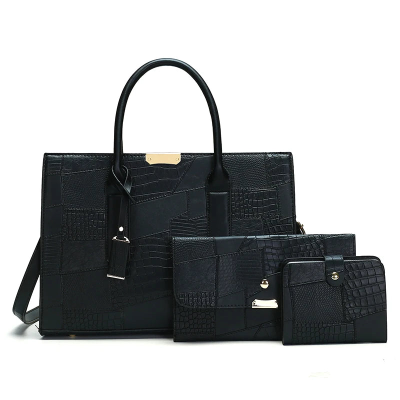 Maxy Large Capacity Shopping Bag for Daily Commuting Handbags Luxury Shoulder Bags Splicing Pu Leather Handbags Caual Tote New Sac