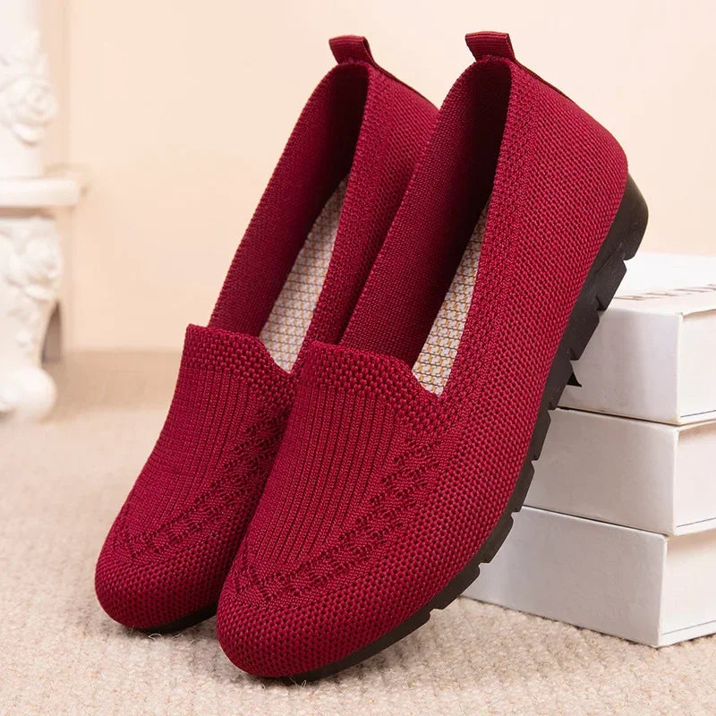Maxy Mesh Breathable Sneakers Women Breathable Light Slip on Flat Casual Shoes Ladies Loafers Socks Shoes Women Zapatillas Mujer
