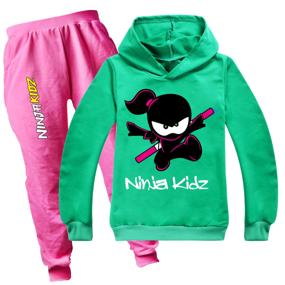 Maxy Fall Boys T Shirts Hoodies 2pcs Sets Toddler Girl Winter Clothes NINJA KIDZ Kids Christmas Clothing Fashion Children Outfits