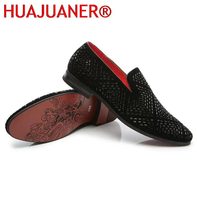 Visco Movechain Arrive Men's Genuine Leather Loafers Casual Shoes Fashion Mens Rhinestone Driving Shoes Man Flats Dress Wedding Shoes