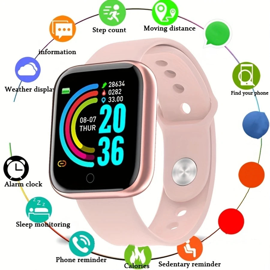 Maxy Smartwatch Men Women Wristwatches Smart Watch Message Fitness Monitor Bracelet Birthday Gift Electronic Clock For Android IOS