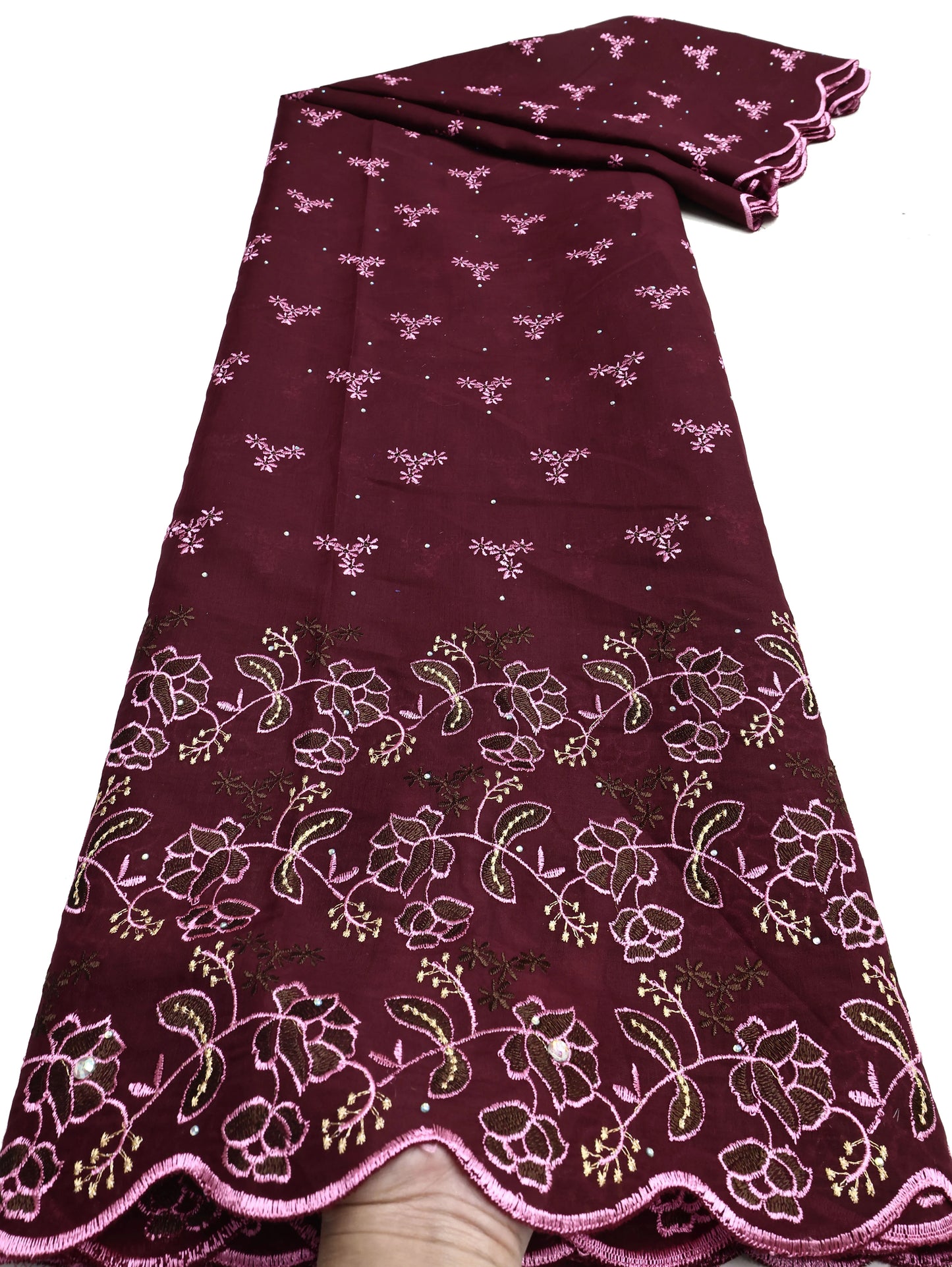 Maxy 5Yards Wholesale Cotton Lace Fabric Embroider Swiss Voile Lace Fabrics Sewing For Women Wedding Party Dress