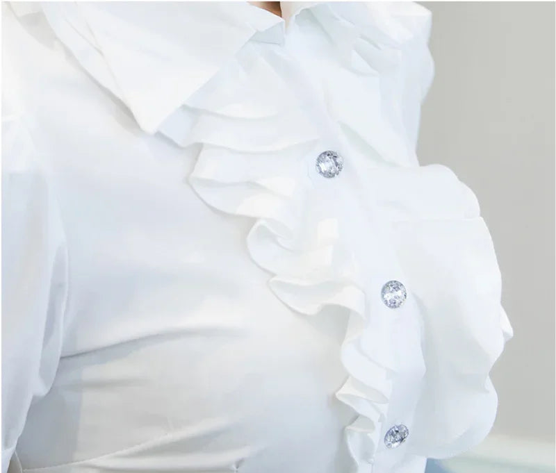 Maxy Purple White Summer Blouse Office Work Shirt Casual Tops Short Sleeve Shirts Oversized 5xl Women Blouses Chiffon Shirt Blusas