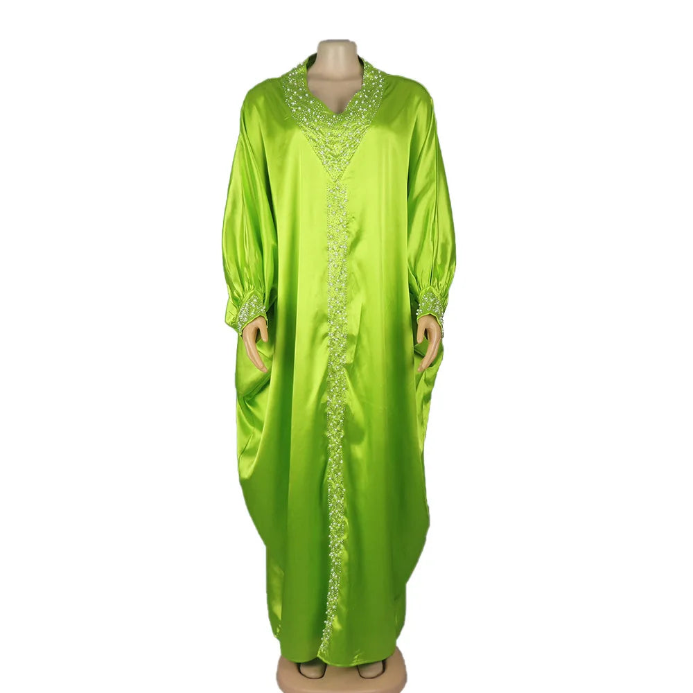 Amay Plus Size Dresses For Women Dubai African Abayas Wedding Party Long Sleeve Robe Turkey Wears Boubou Femme Style Africain