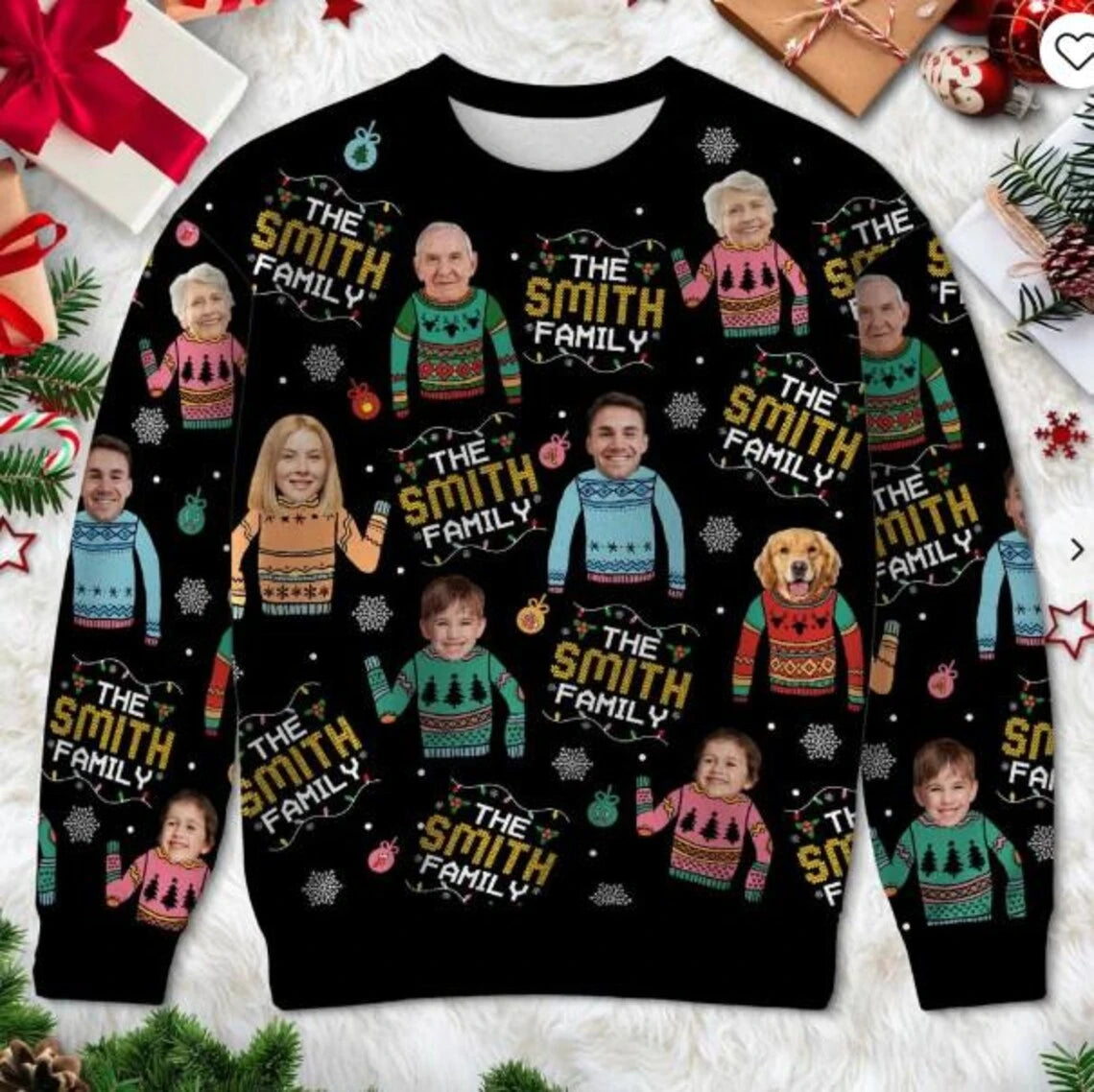 Maxy Funny DIY Custom Photo 3D Print Christmas Ugly Sweater For Women Clothes Customize Personality Pullovers New Designer Sweatshirt