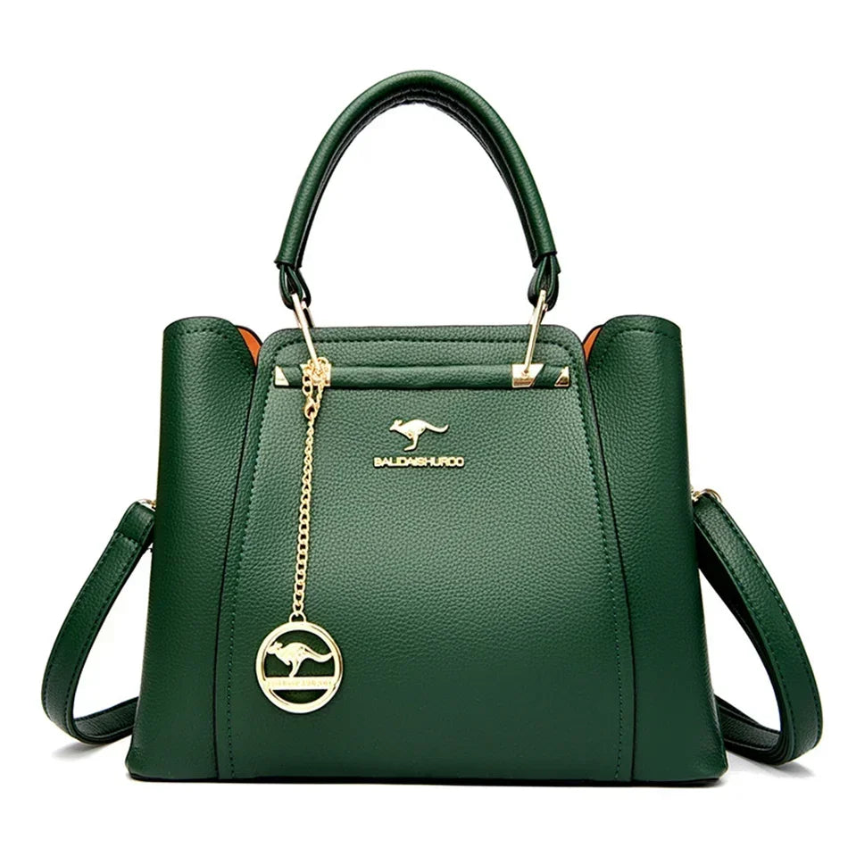 Maxy 3 Layers Large Capacity Women Tote Bag Soft Leather Luxury Handbags Women Bags Designer Solid Color Crossbody Bag Hand Bags