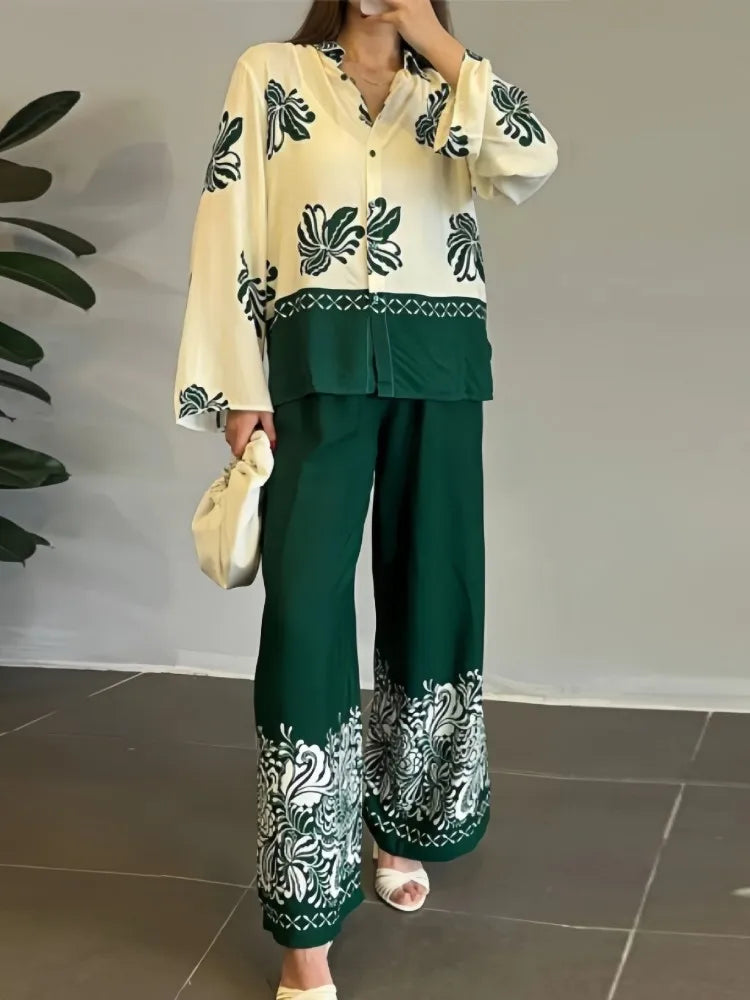 Maxy 2 Piece Women Set Dashiki African Clothes Summer Autumn New Fashion Long Sleeve Top And Pants Suit Party Lady Matching Sets