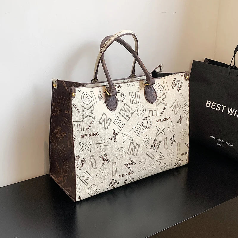 Maxy Big Size handbags For Women Large Tote High-Capacity Leather Purses And Handbag Designer 2023 Monogram Lady Office Work Handbag