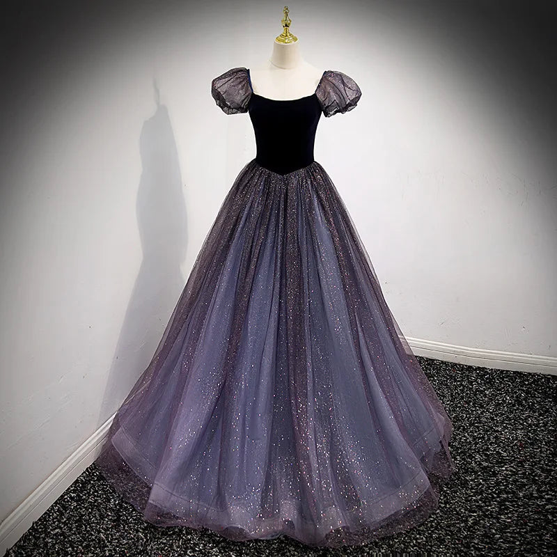 Maxy New Women's Mesh Banquet Evening Dress Fashionable Slimming Annual Meeting Puffy Skirt Solo Vocal Art Exam Dress