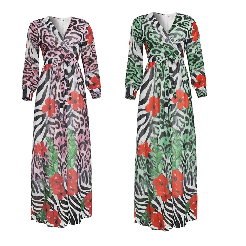 Amay Dresses for Women New Plus Size Evening Party Long Dress Africa Clothing Elegant Kaftan Muslim Chiffon Maxy dress