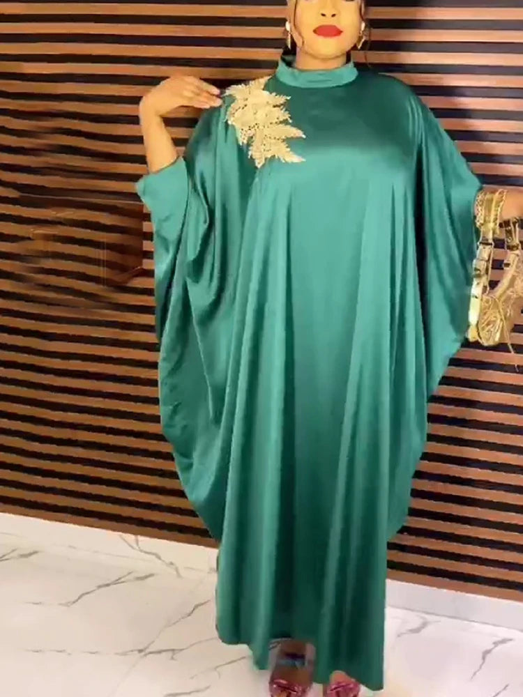 Oversized Dresses Elegant Women Turtle Neck Batwing Sleeve Baggy Loose Big Robes Party Club Birthday Outfits Summer 2024